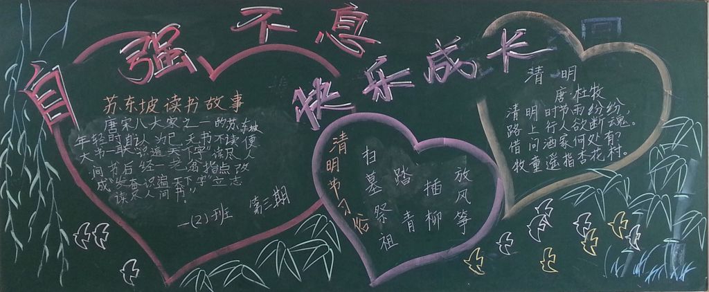 自强不息,快乐成长黑板报
