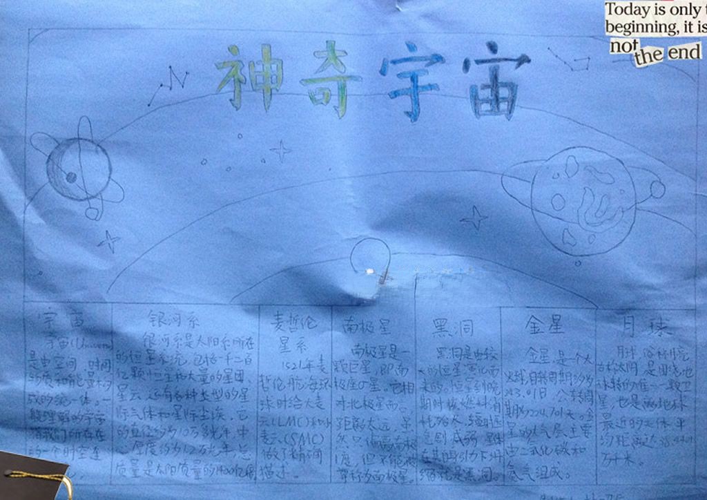 神奇宇宙手抄报图片