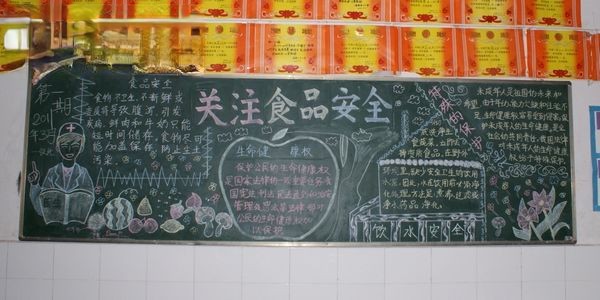关注食品安全黑板报图片
