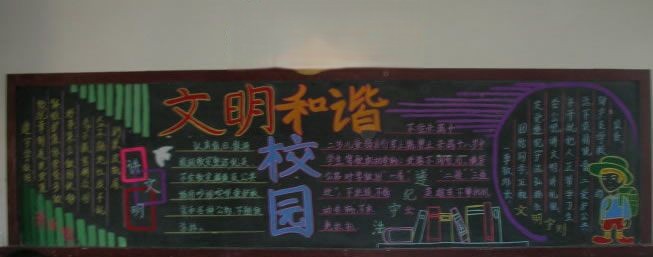 文明礼仪从我做起黑板报图片