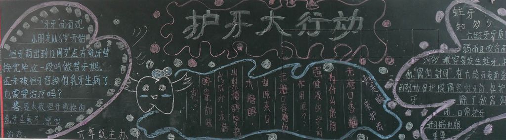 护牙大行动黑板报