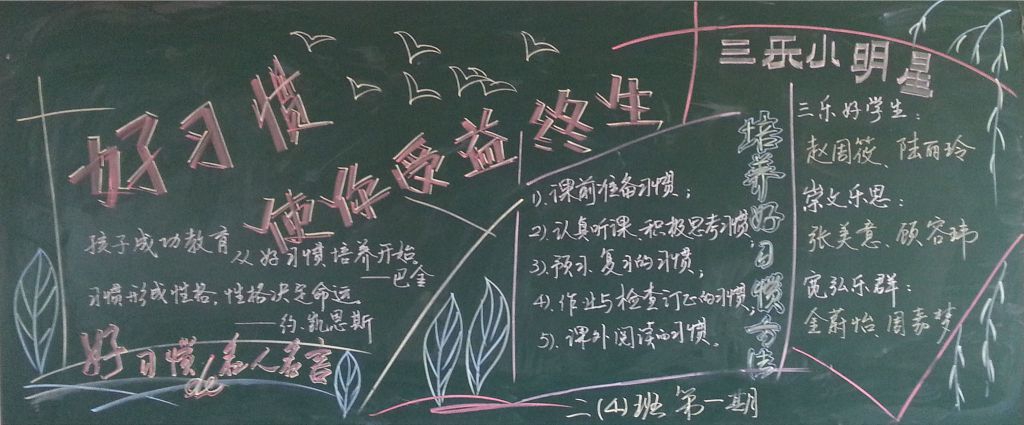 好习惯使你受益终身黑板报 好习惯使你受益终身黑板报