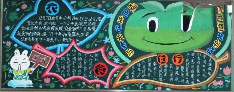 绿色生活我参与 绿色智慧我创造黑板报作品