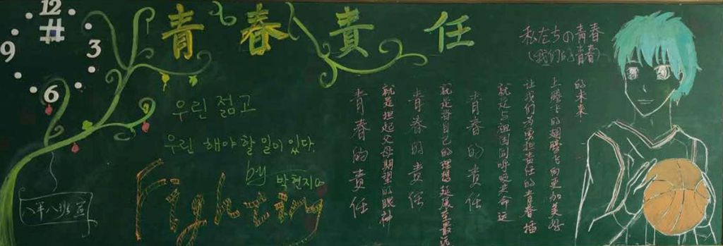 青春责任黑板报图片展