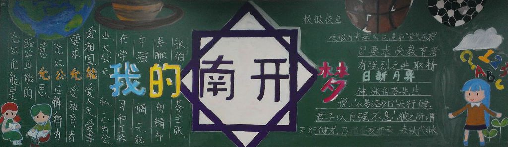 我的南开梦黑板报