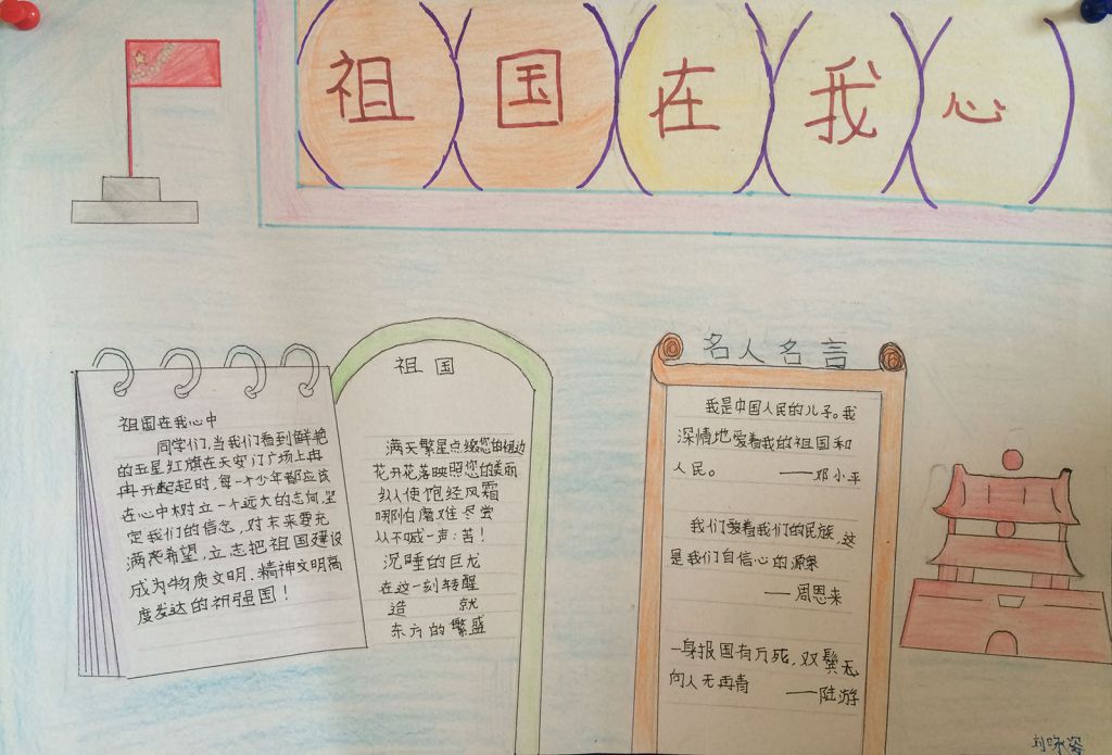国庆节祖国在我心中手抄报大全