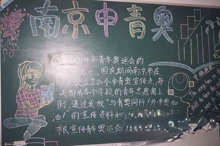 南京申青奥黑板报
