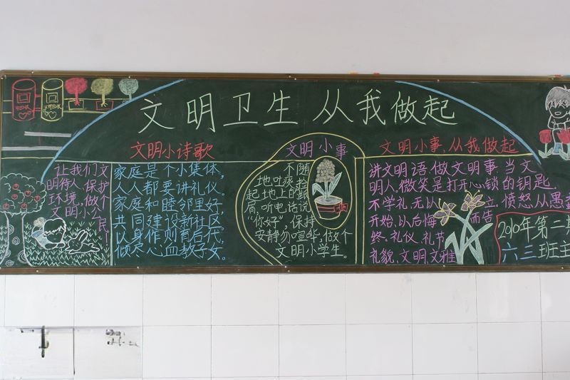 文明卫生黑板报图片欣赏