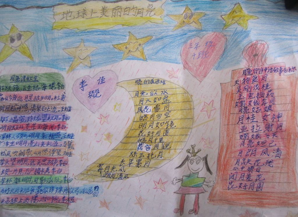 太阳和月亮的手抄报大全 太阳和月亮的手抄报大全