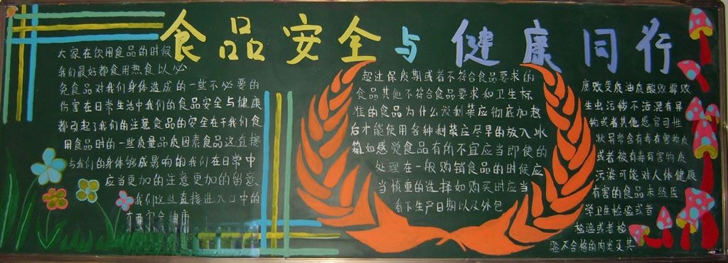 食品与安全黑板报大全