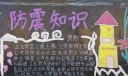 防震安全黑板报图片