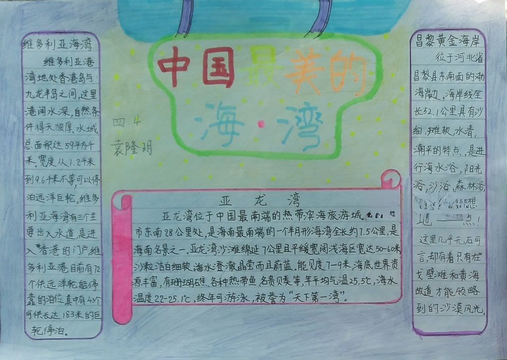 海洋教育手抄报大全