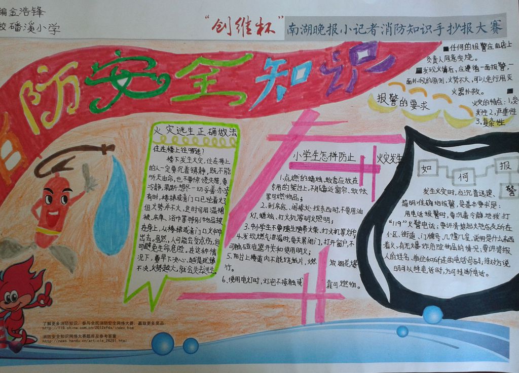 小记者消防手抄报大赛获奖作品