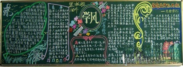 学风建设主题黑板报作品