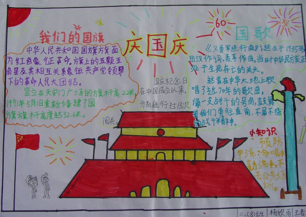 庆祝六十华诞手抄报专刊：敬礼，五星红旗