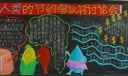 给人类的节约倡议书讨论会黑板报图片