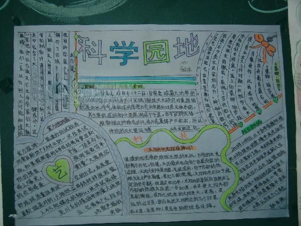 科学园地手抄报版面设计图