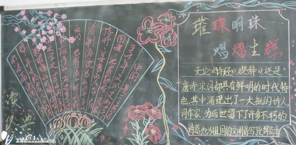 读经典黑板报版面设计图