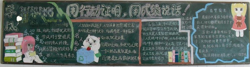 关于学风的黑板报