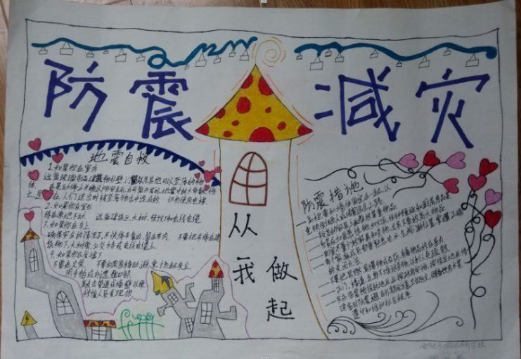 小学生防震减灾手抄报