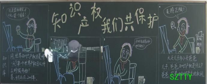 知识产权我们共保护黑板报