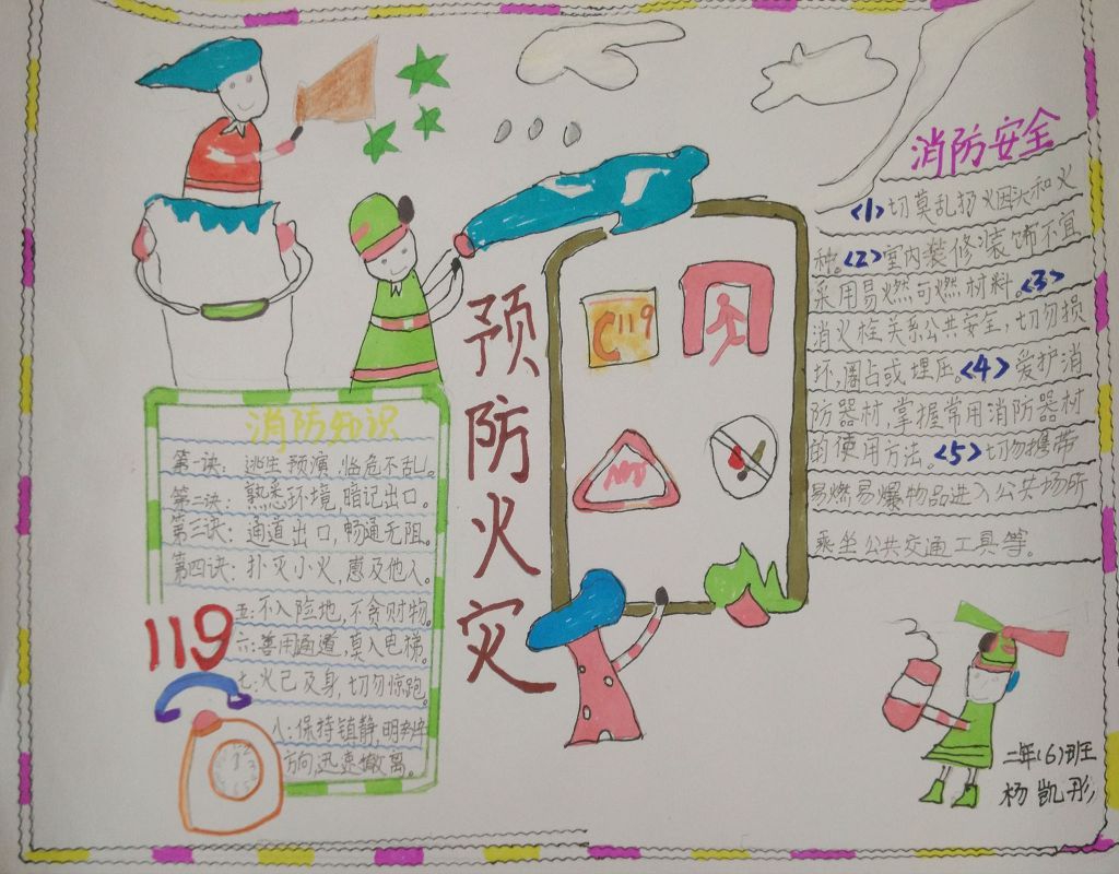 消防119手抄报图片 消防119手抄报图片