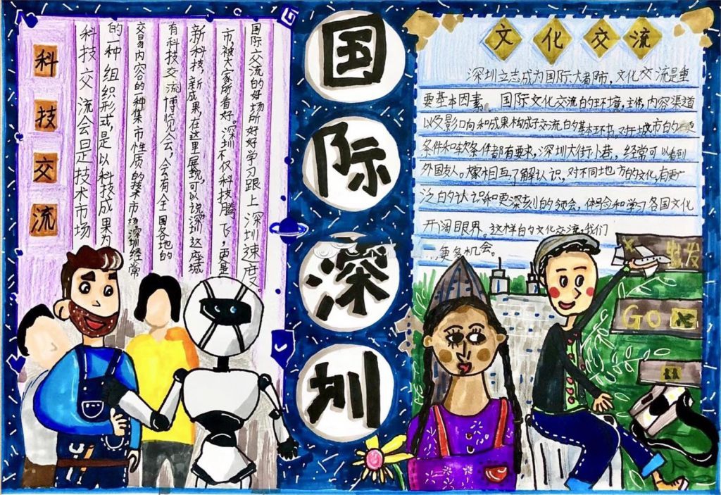 深圳四十年手抄报，国际深圳友好深圳