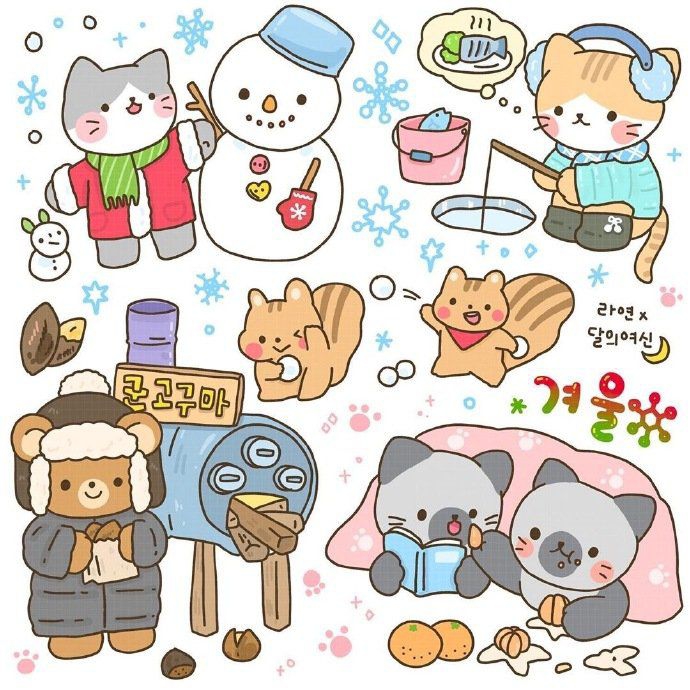 可爱的小动物简笔画素材，孩子做手抄报可以用上，快马住吧！