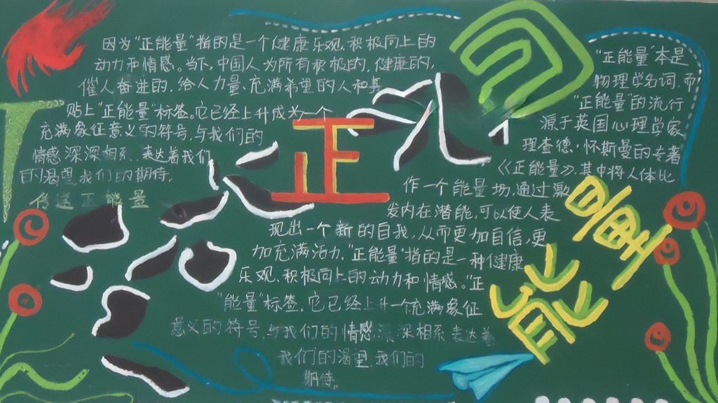 正能量黑板报图片
