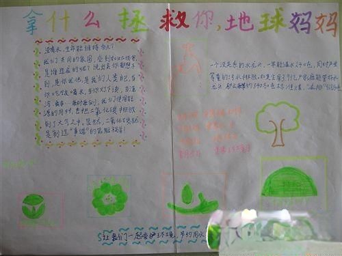 地球日手抄报：拿什么拯救你，地球妈妈