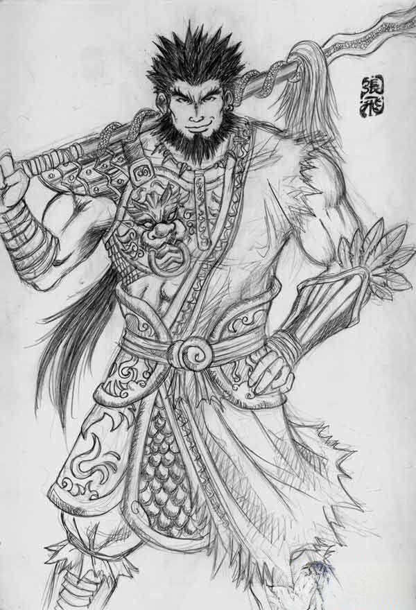 三国人物插图之张飞