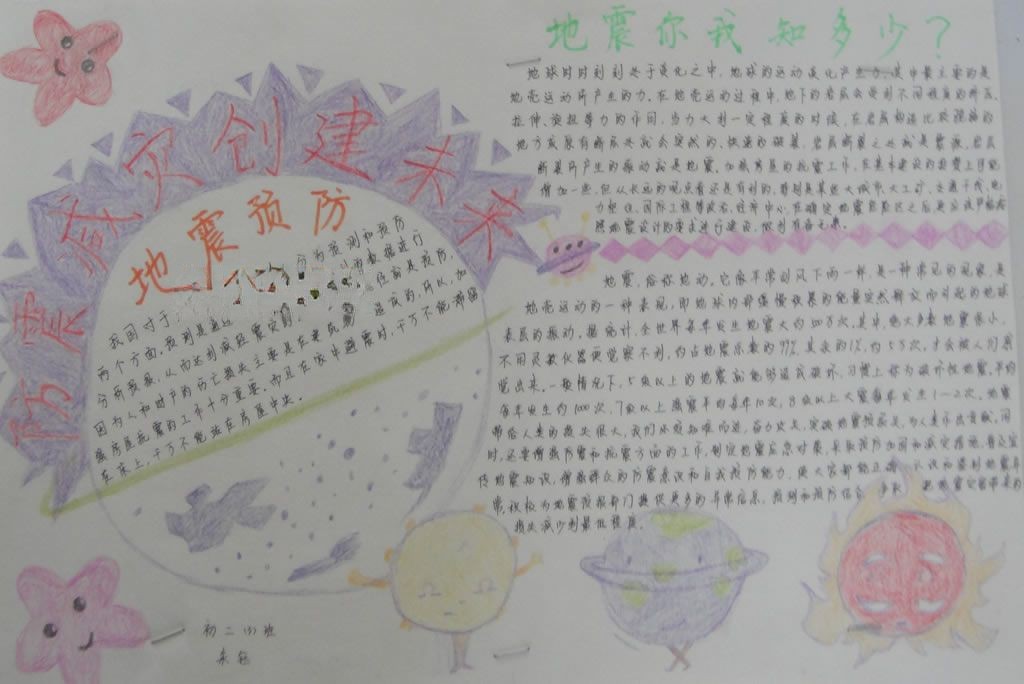 心手相牵重振家园手抄报 心手相牵重振家园手抄报