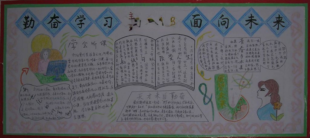 勤学励志黑板报