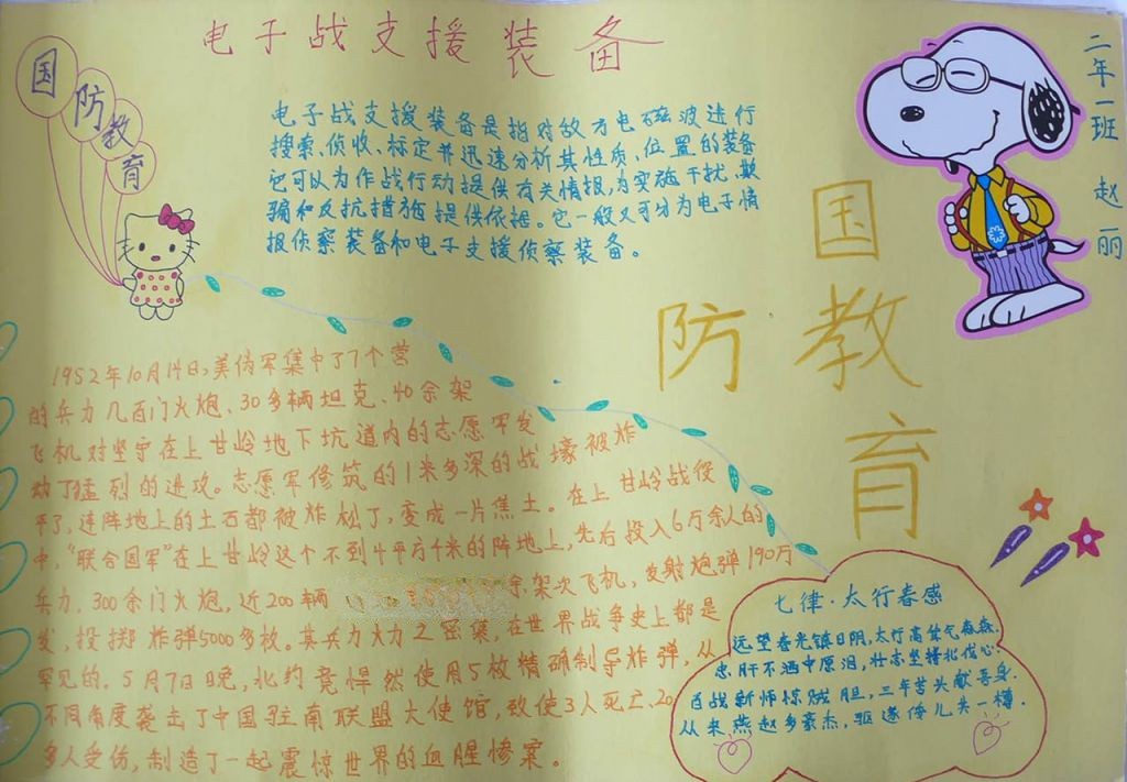 人防在我心中手抄报 人防在我心中手抄报