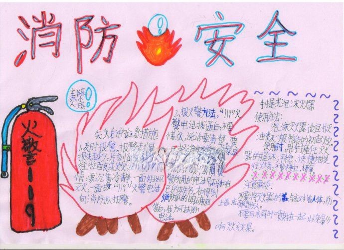 2022年119消防日手抄报