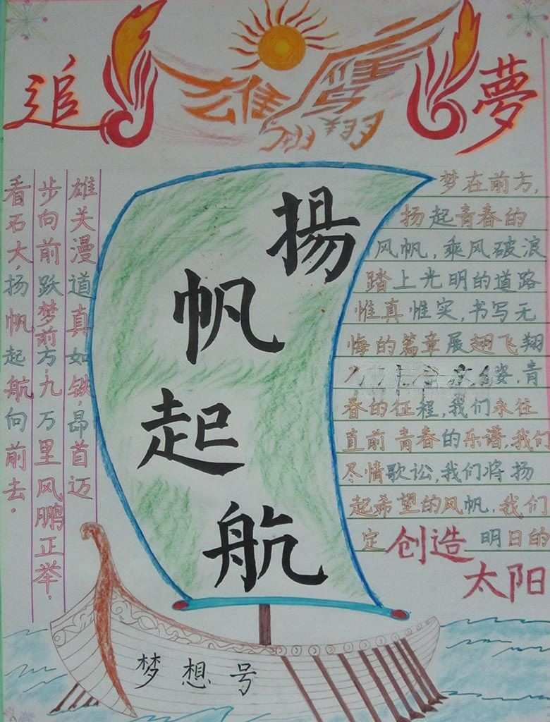 梦想在这里起航板报图片