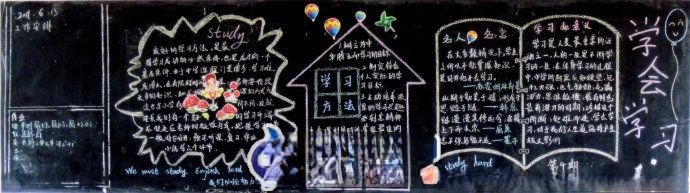 学会学习黑板报版面设计图