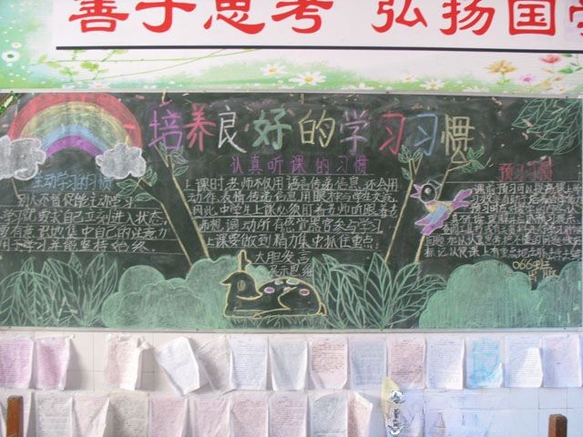 良好的学习习惯黑板报
