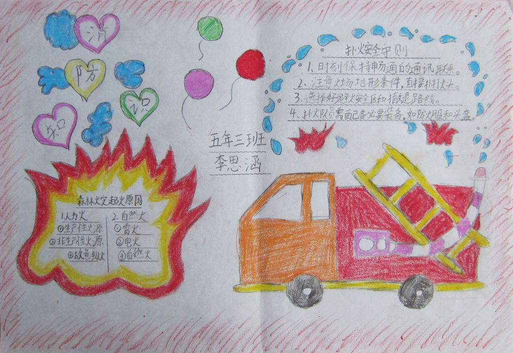 护林防火爱我家园手抄报 护林防火爱我家园手抄报