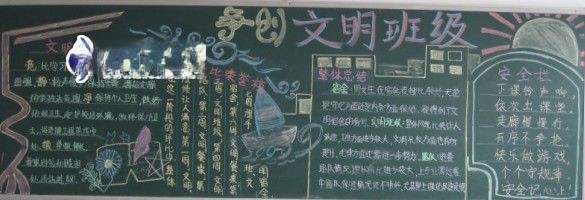 争创文明班级黑板报