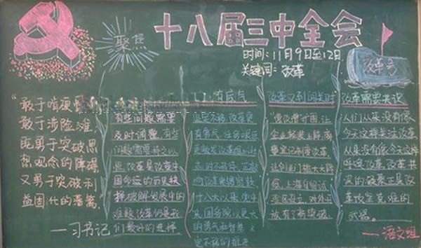 十八届三中全会黑板报内容资料