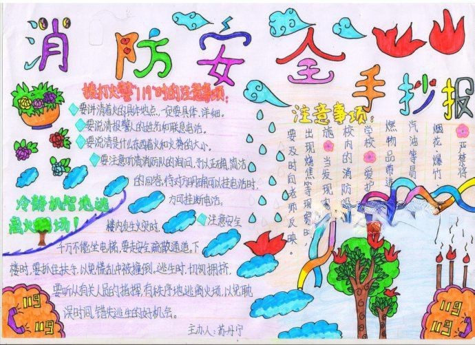 2022年119消防日手抄报