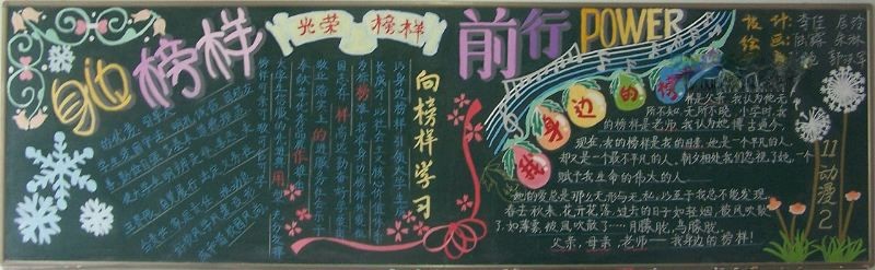 我身边的榜样黑板报图片 我身边的榜样黑板报图片
