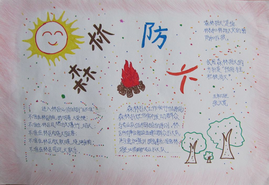 护林防火爱我家园手抄报 护林防火爱我家园手抄报