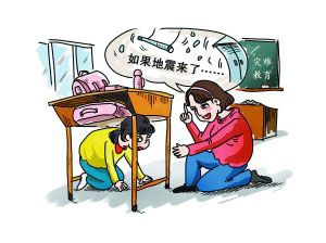 防震减灾卡通图片
