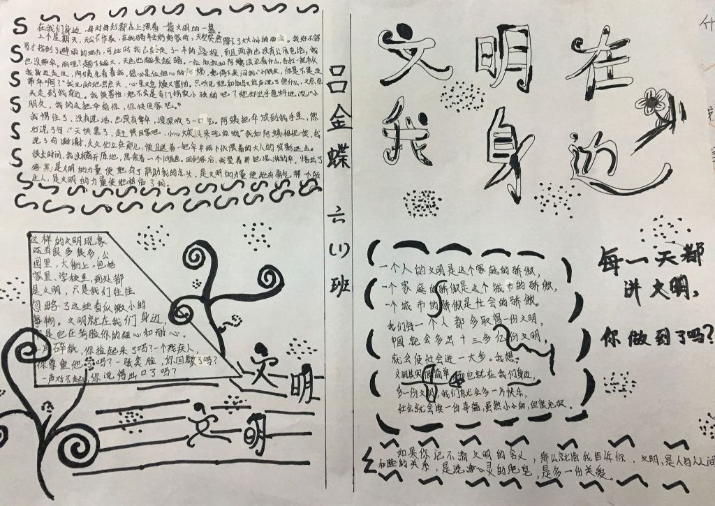 少年传承中华传统美德手抄报