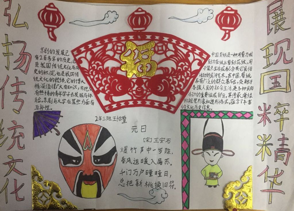 弘扬传统文化展现国粹精华手抄报大全