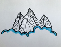 山怎么画 山的简笔画教程4