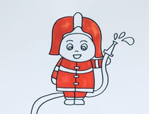 消防员怎么画 简单的消防员画法4