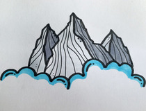 山怎么画 山的简笔画教程1